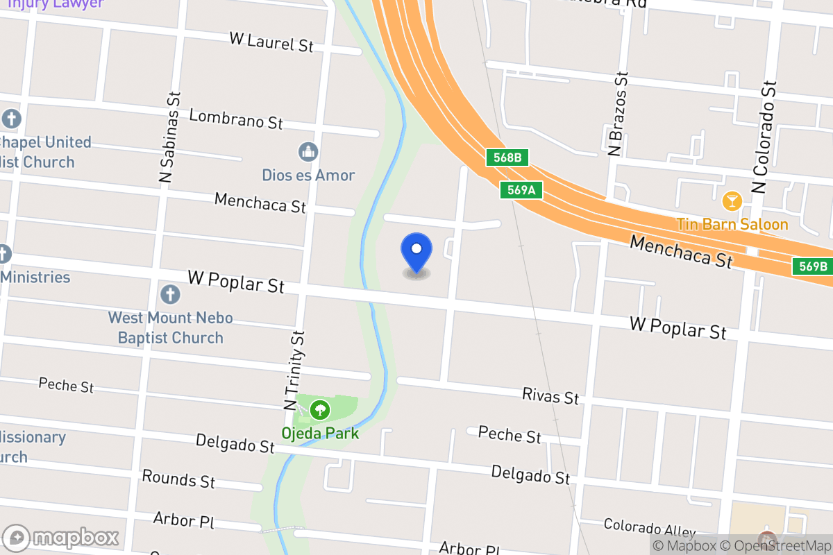 Map of 1609 W Poplar St