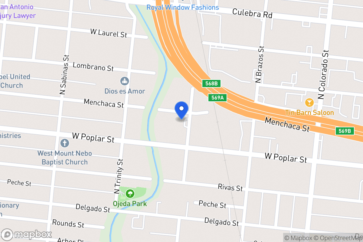 Map of 1321 N San Jacinto St