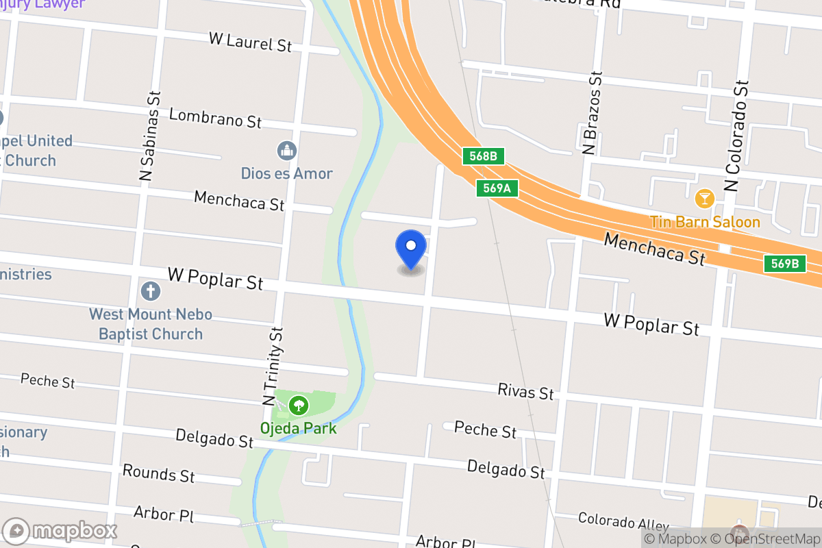 Map of 1309 N San Jacinto St