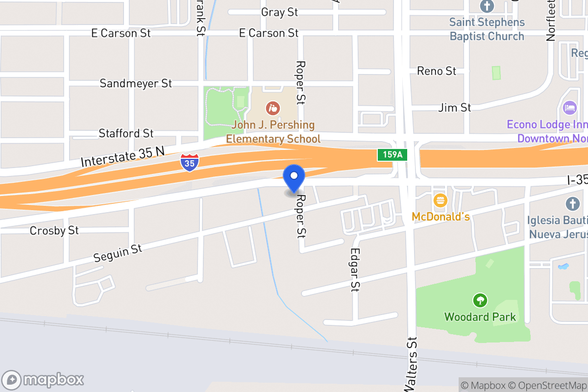 Map of 623  Seguin St