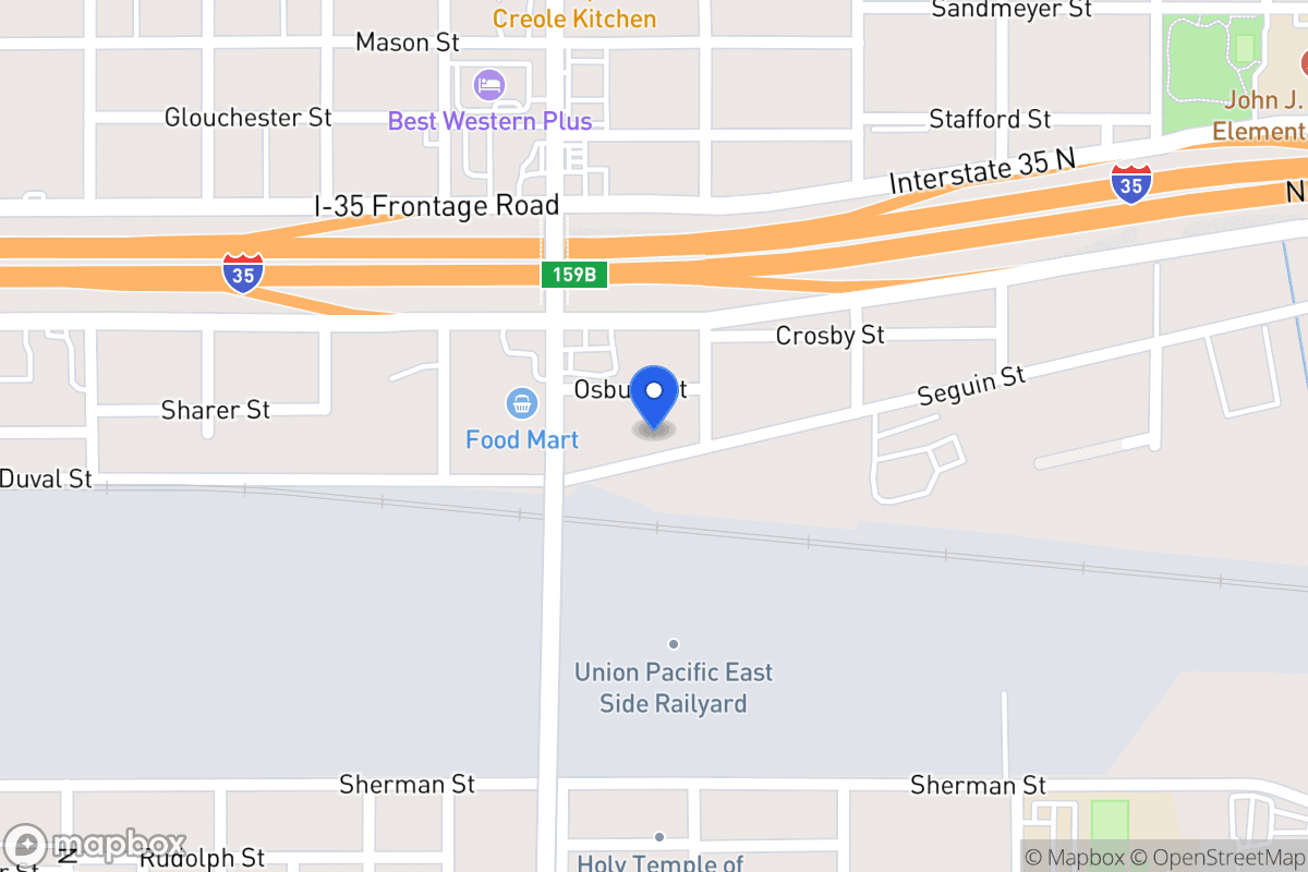 Map of 123  Seguin St