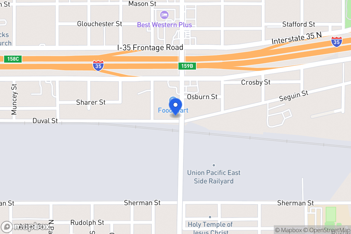 Map of 1219  Duval St