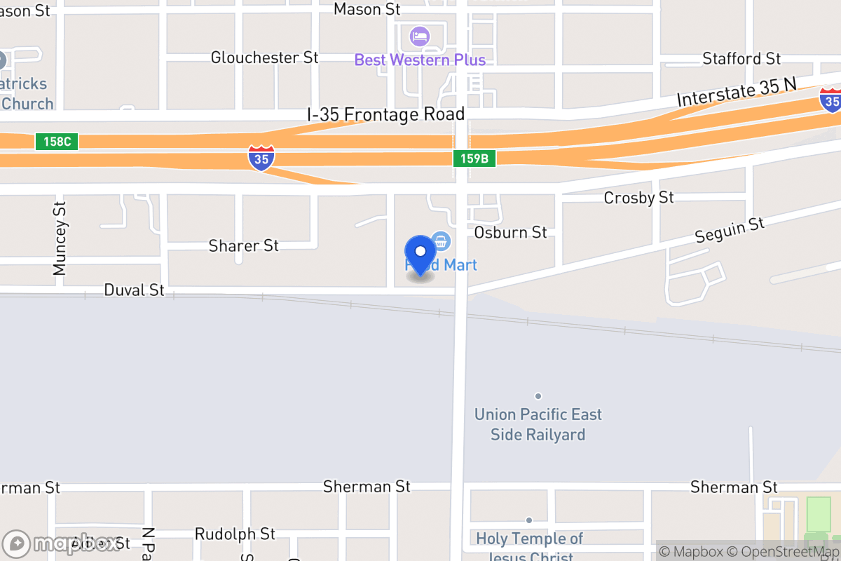 Map of 1213  Duval St