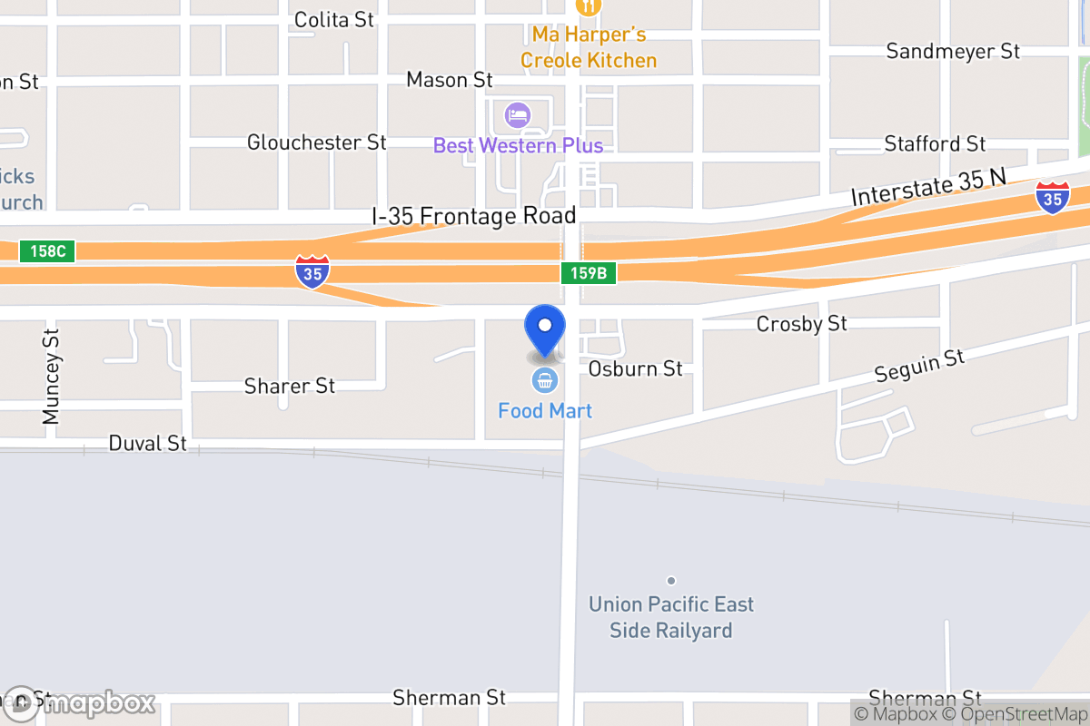 Map of 1515 N New Braunfels Ave