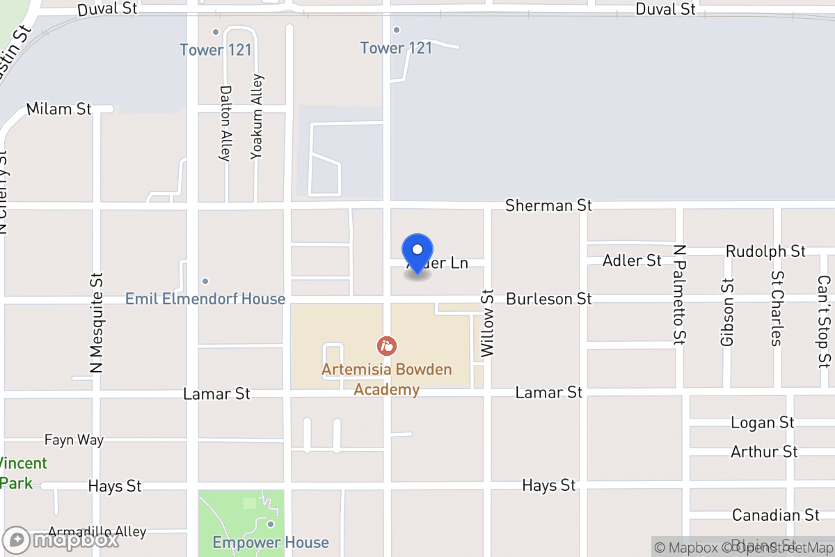 Map of 709  Burleson
