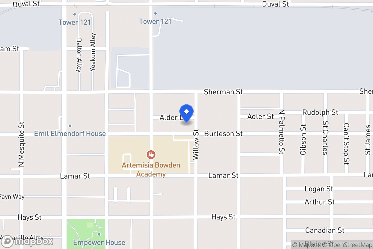 Map of 729  Burleson