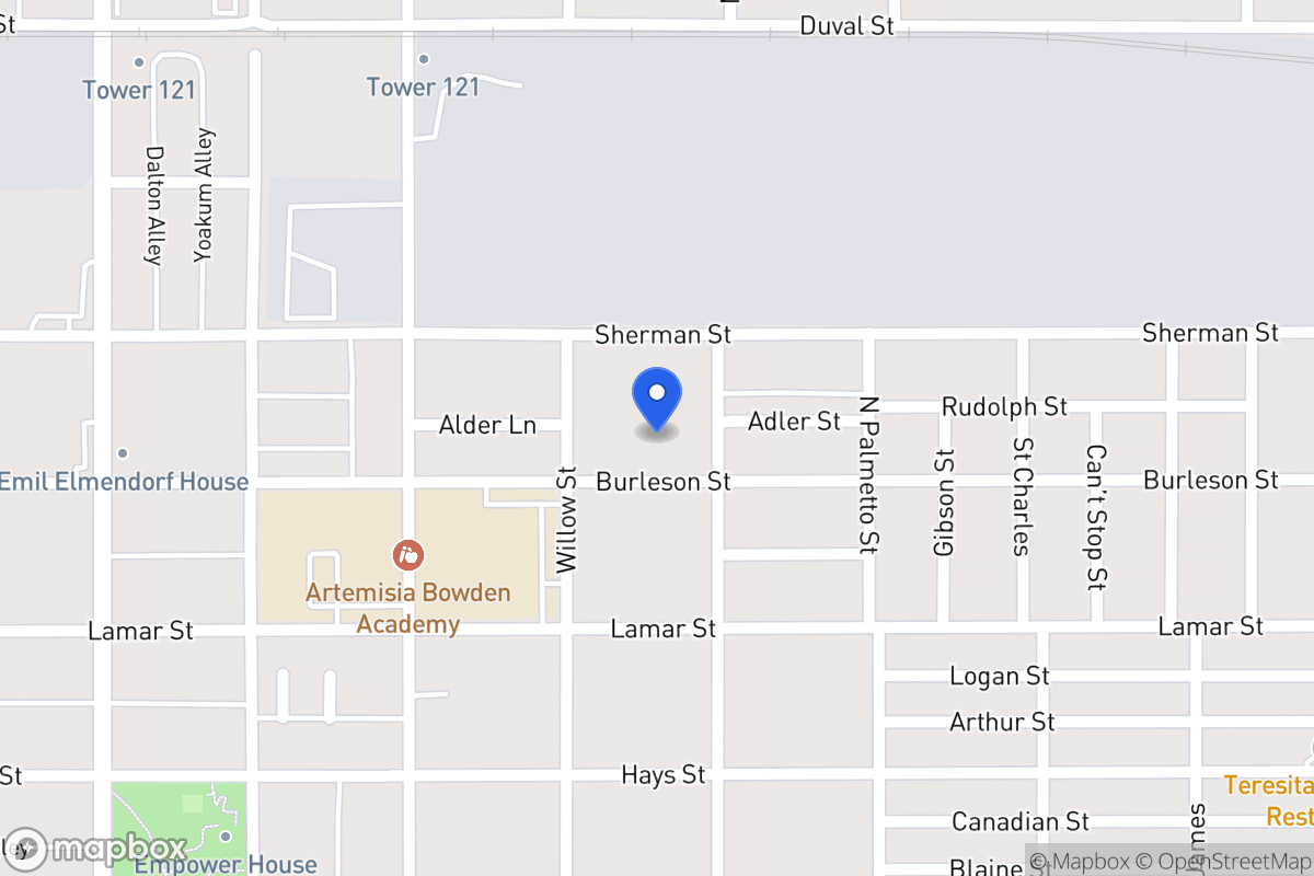 Map of 821  Burleson