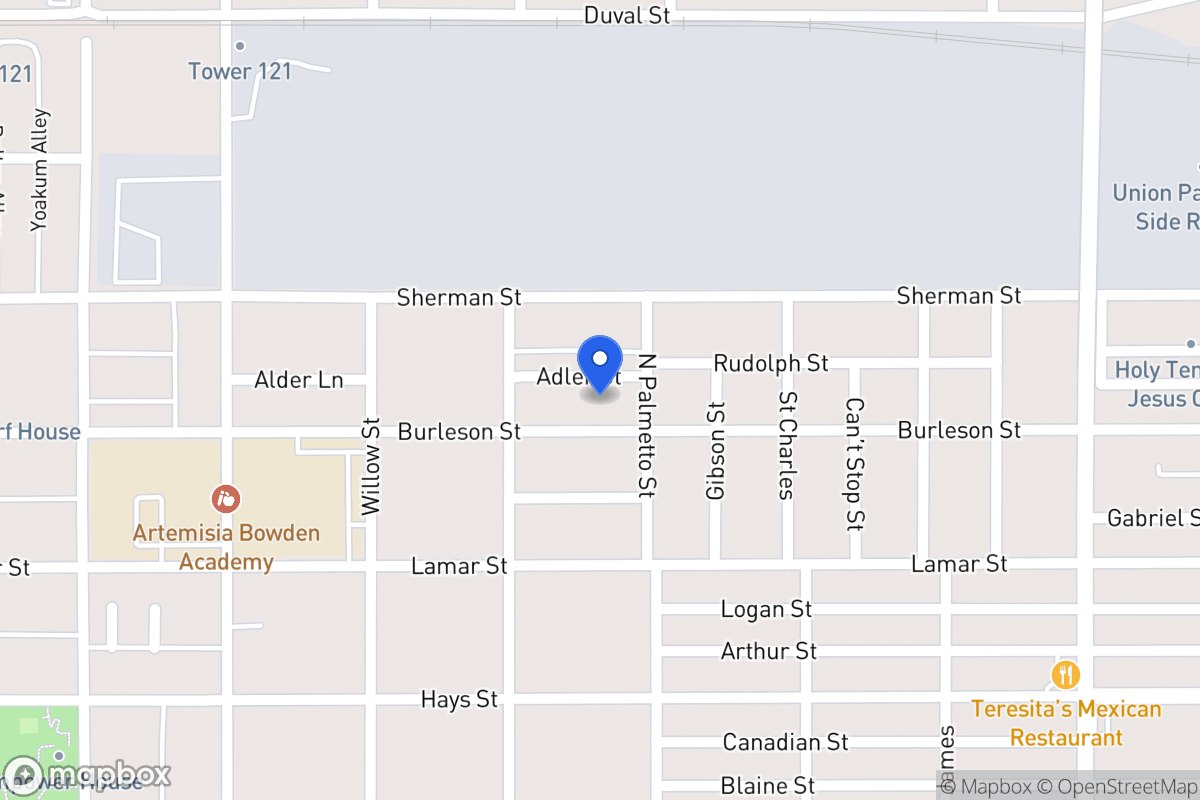 Map of 921  Burleson