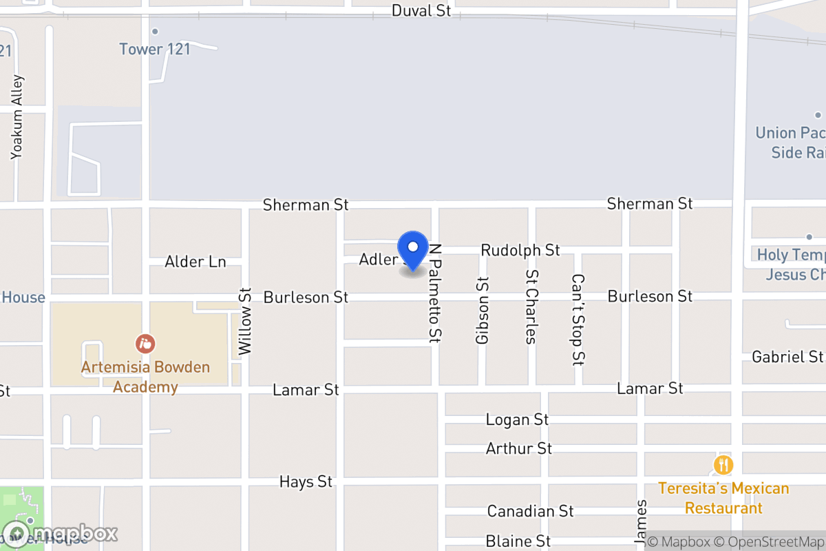 Map of 923  Burleson