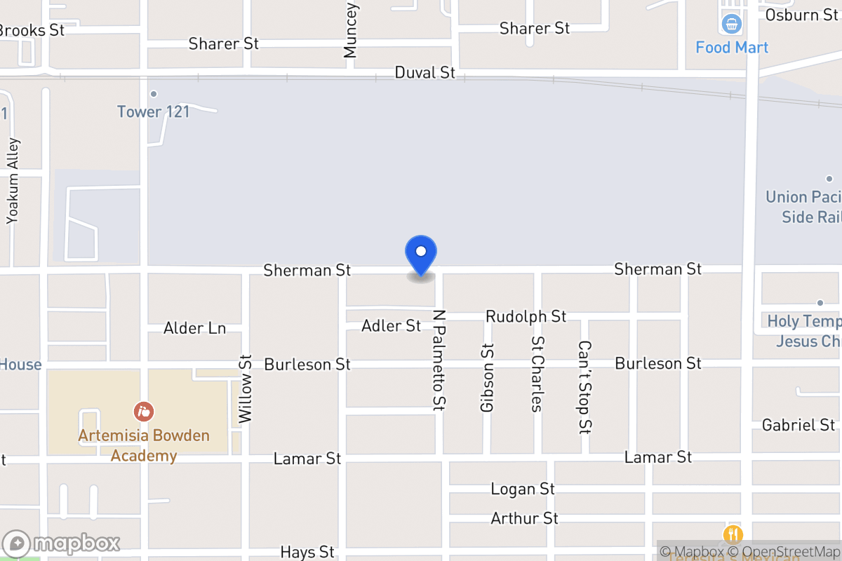 Map of 1127 N Palmetto Ave