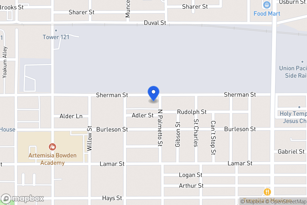 Map of 1119 N Palmetto Ave