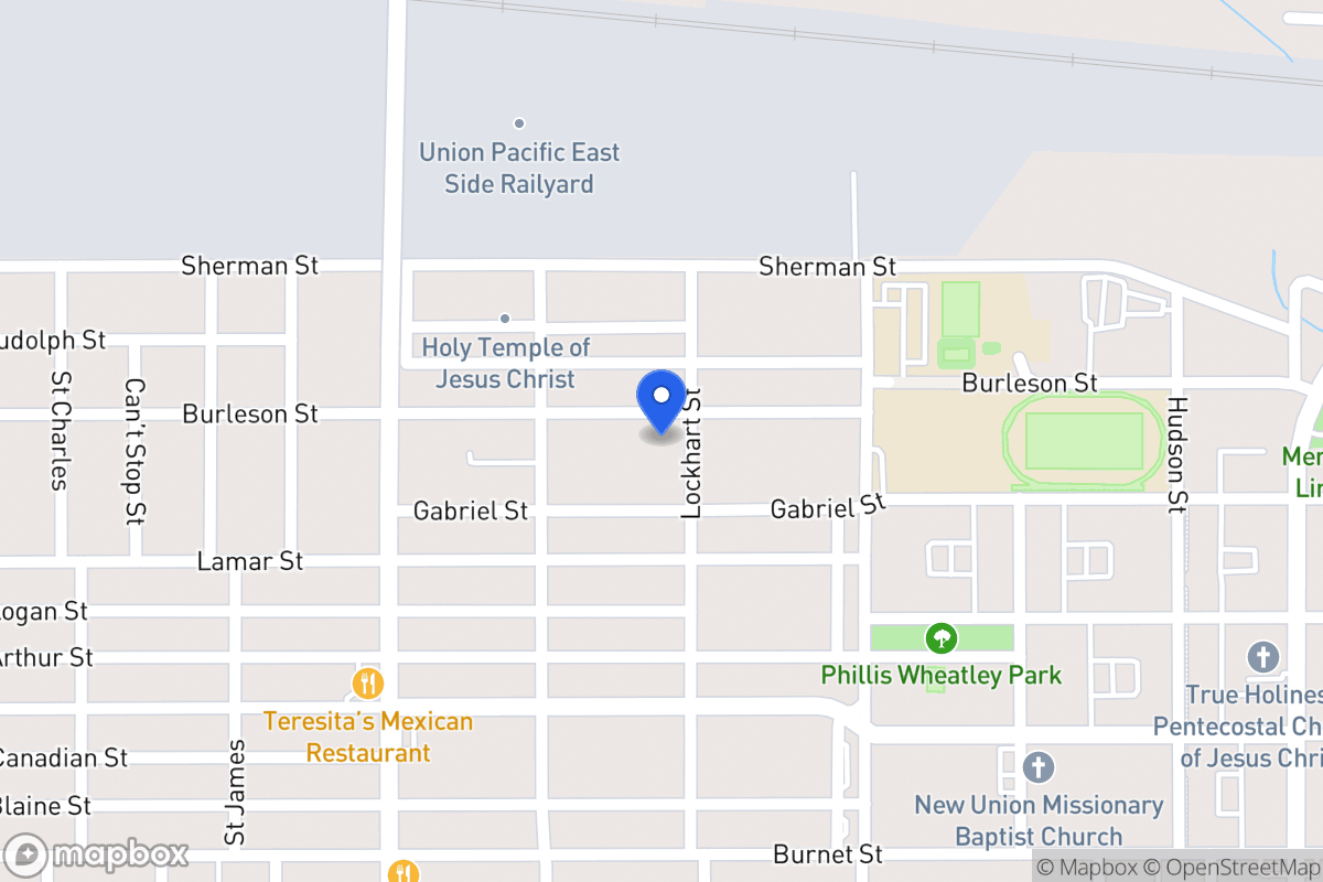 Map of 1418  Burleson St
