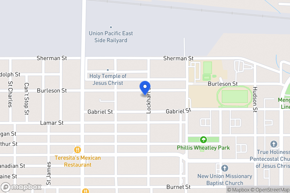 Map of 1420  Burleson St