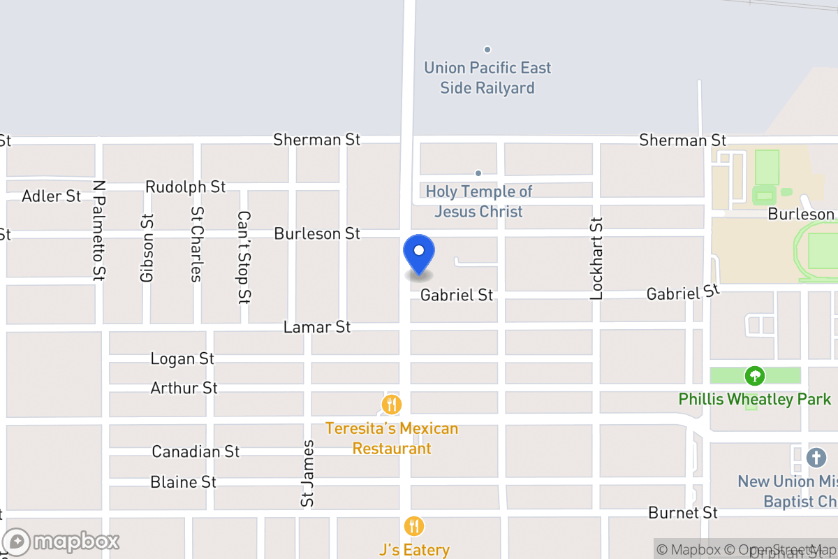 Map of 1014 N New Braunfels Ave