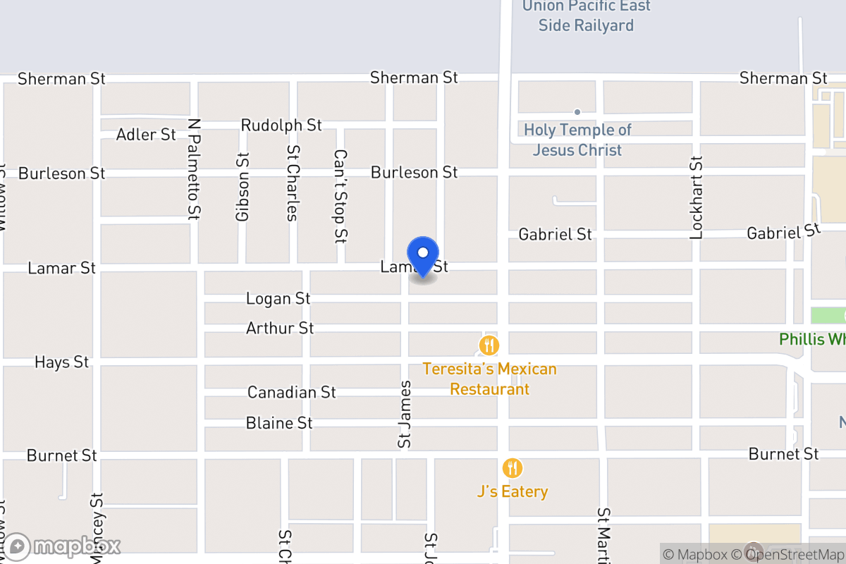 Map of 1206  Lamar