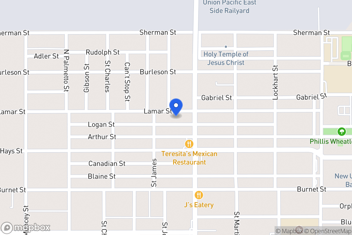 Map of 1222  Lamar