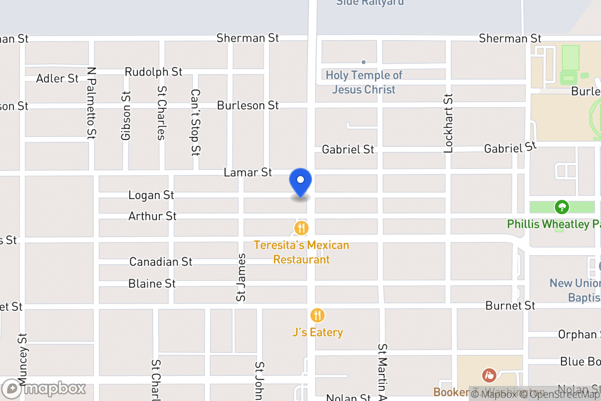 Map of 917 N New Braunfels Ave