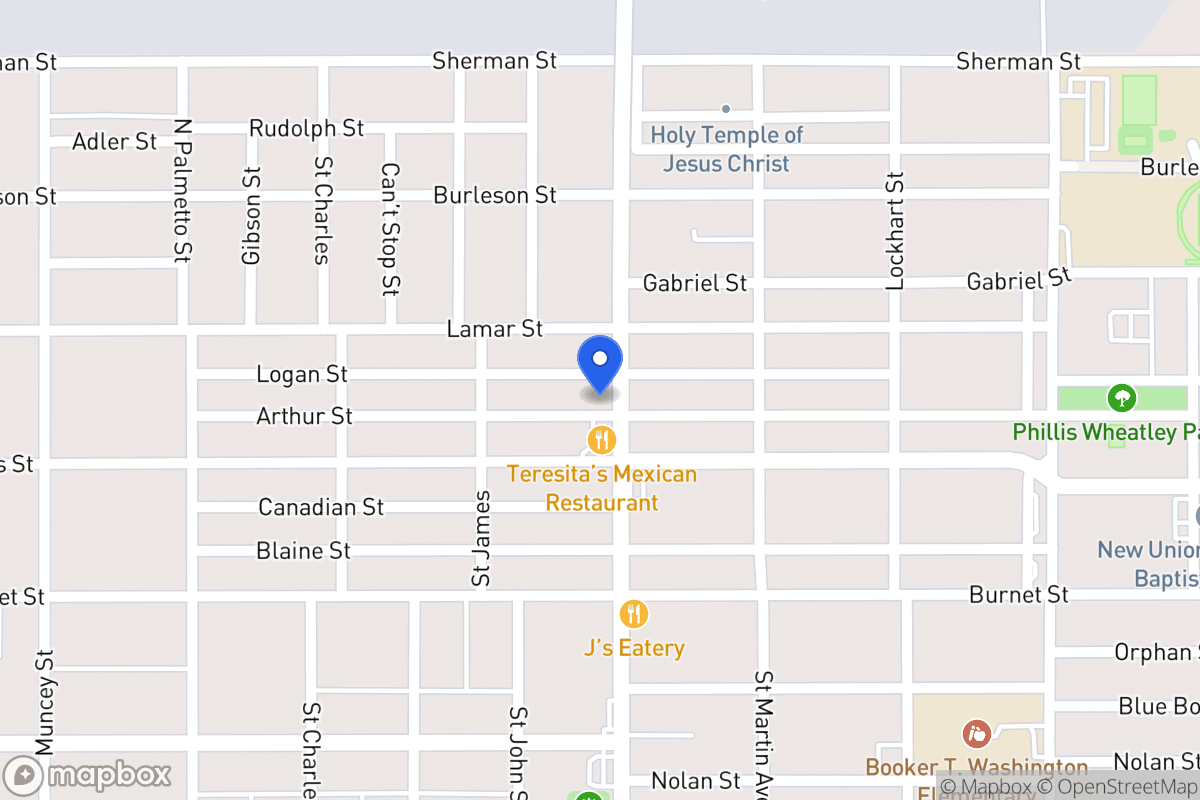 Map of 913 N New Braunfels Ave
