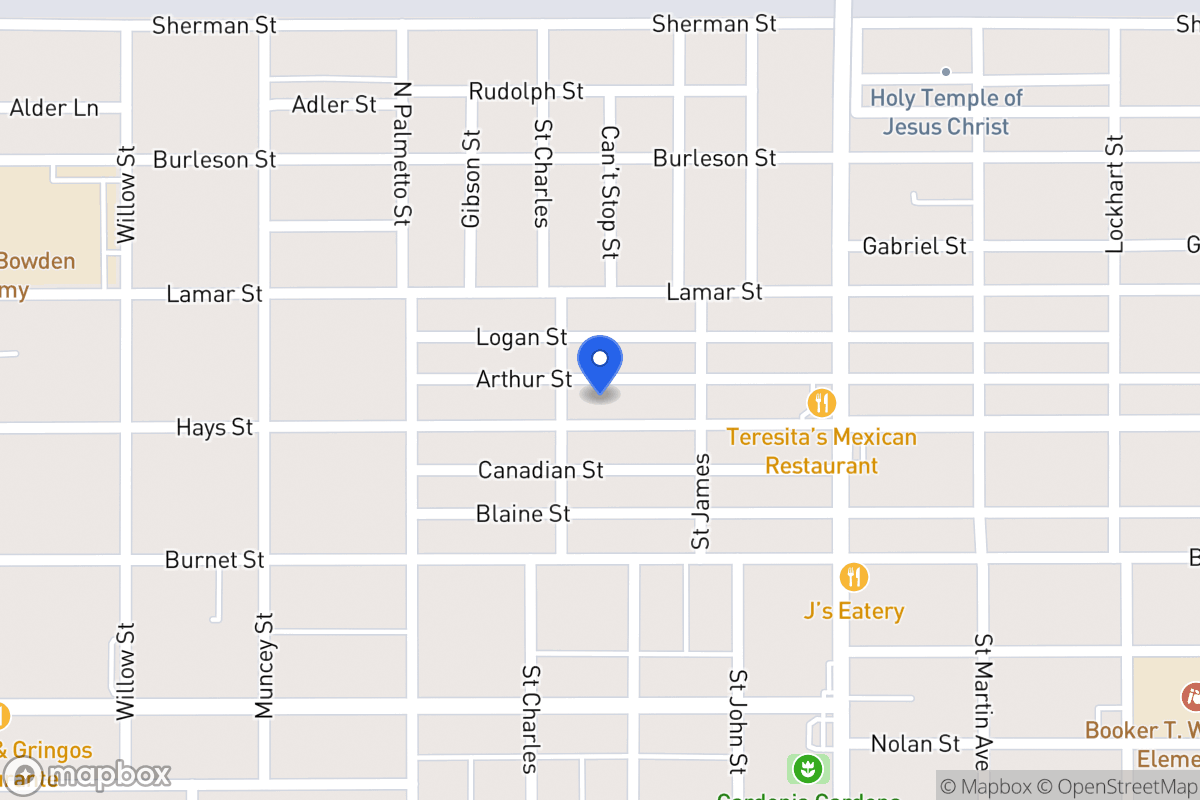 Map of 1207  Hays St
