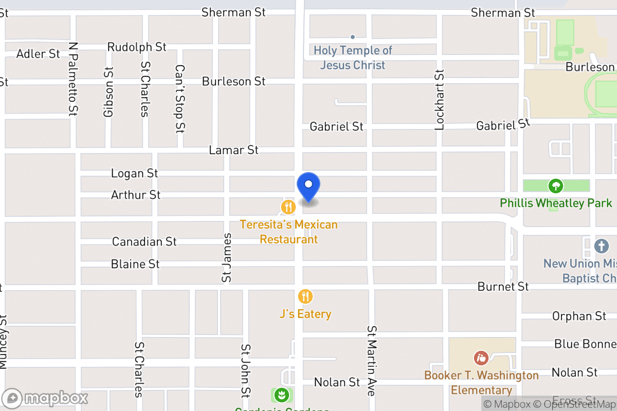 Map of 902 N New Braunfels Ave