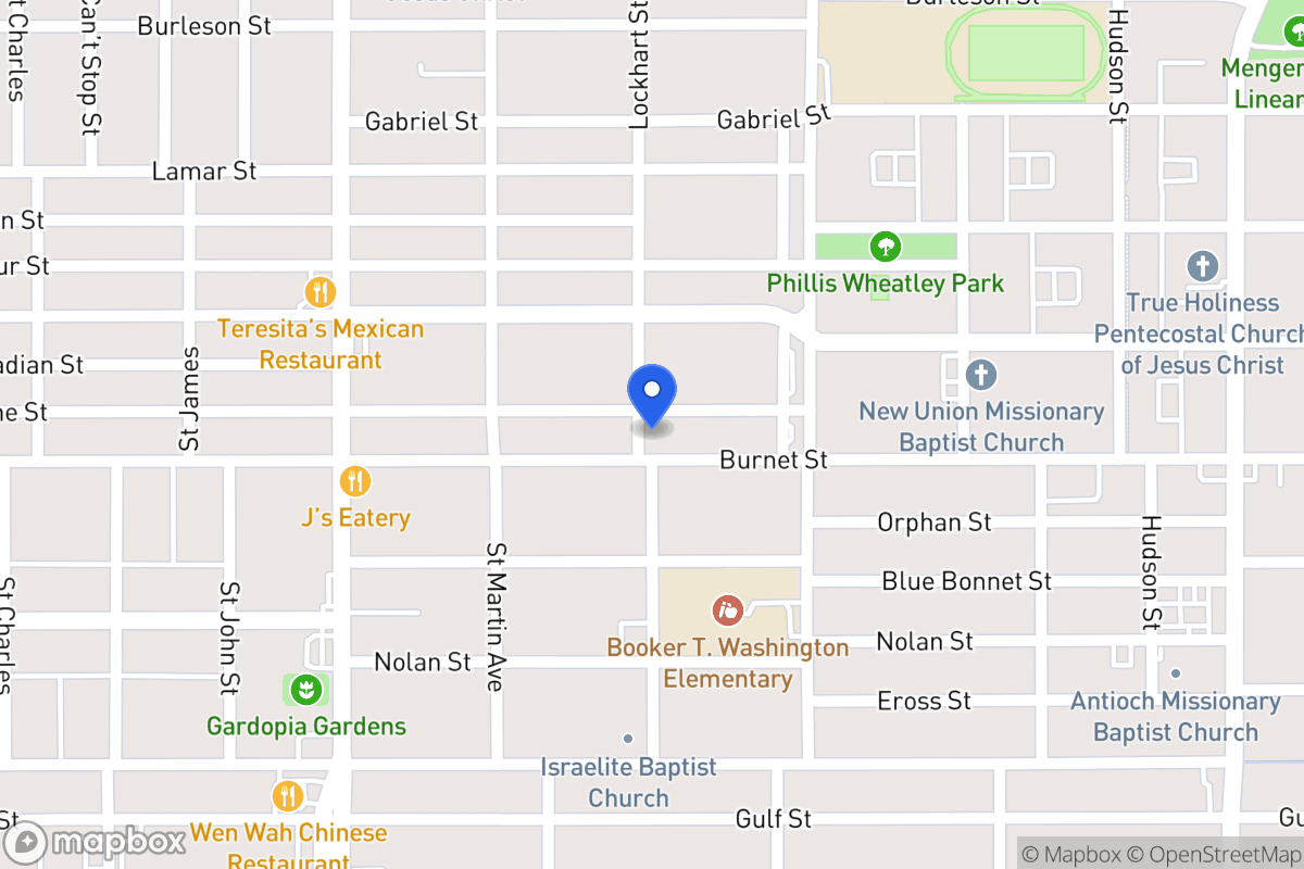 Map of 1701  Burnet St