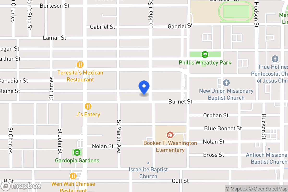 Map of 1625  Burnet St