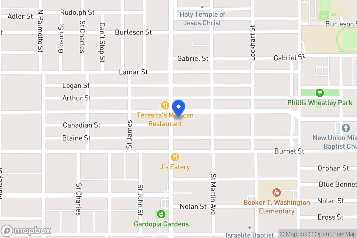 Map of 830 N New Braunfels Ave