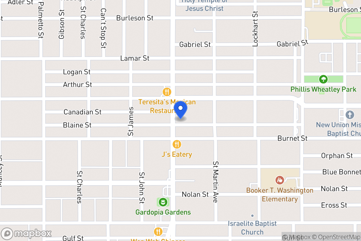 Map of 814 N New Braunfels Ave