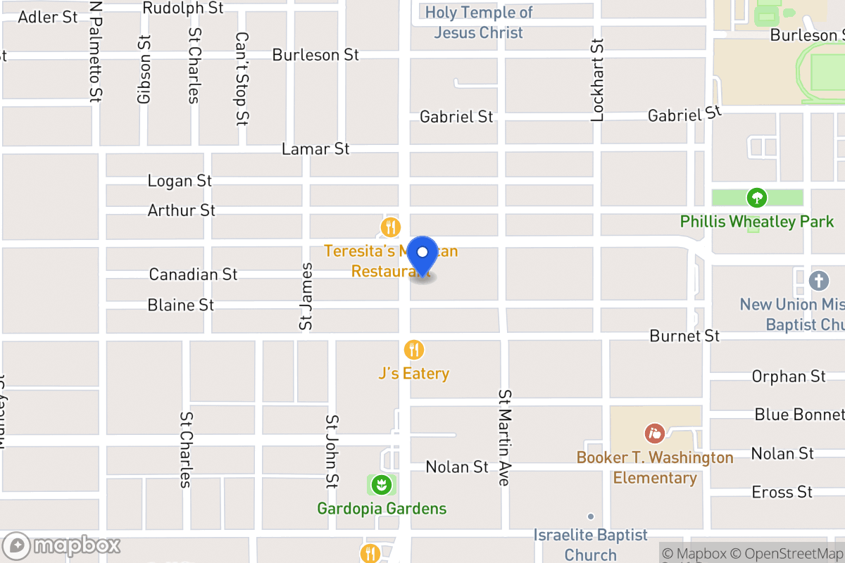 Map of 820 N New Braunfels Ave