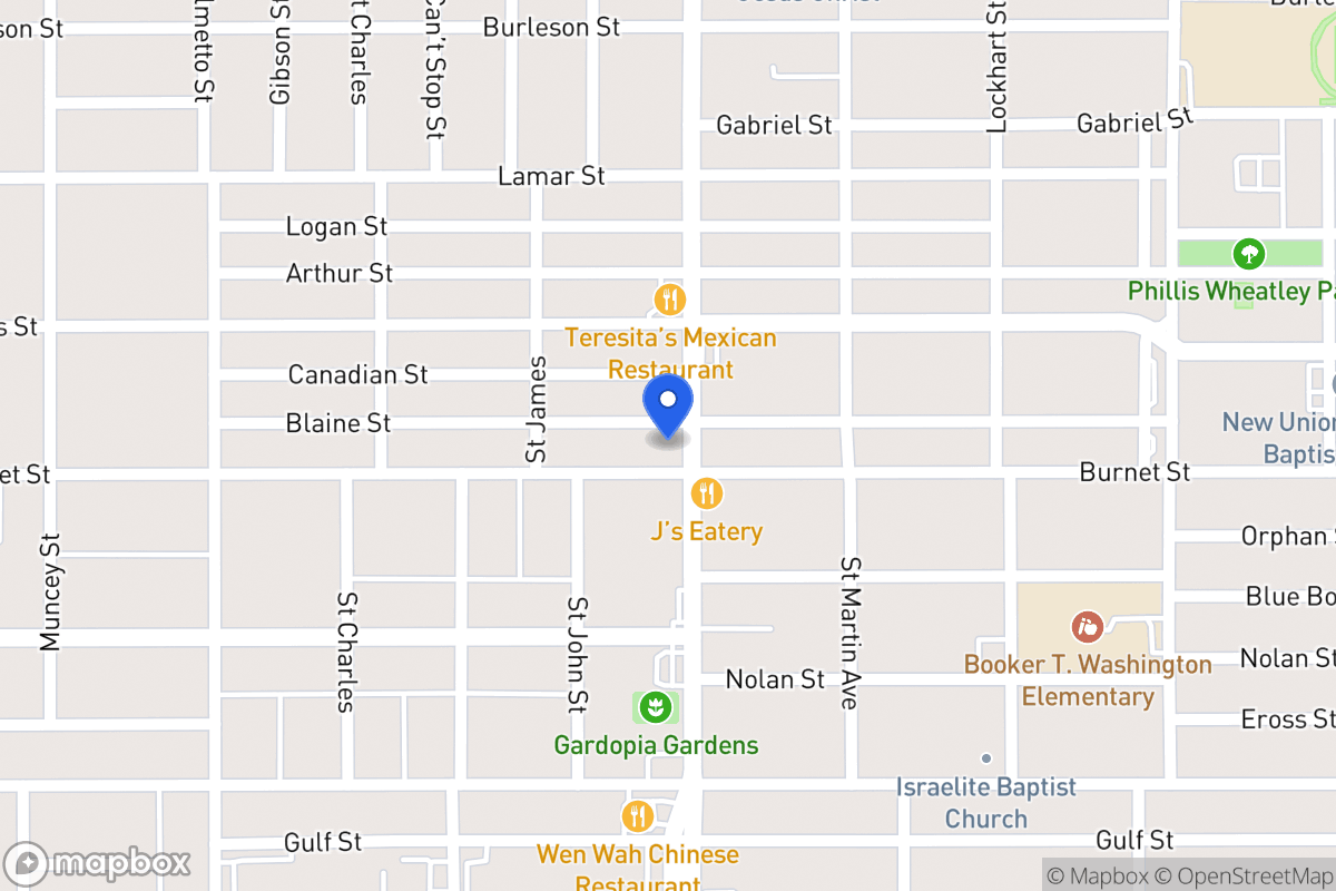 Map of 801 N New Braunfels Ave