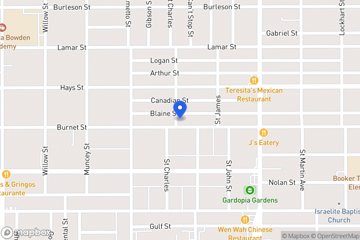 Map of 1301  Burnet St