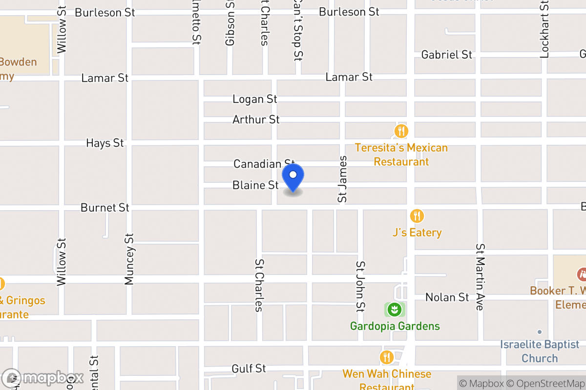 Map of 1307  Burnet St