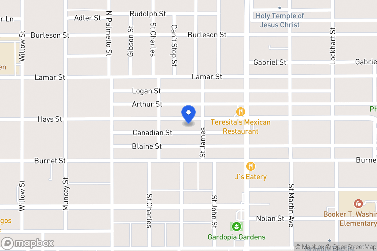 Map of 1222  Hays St