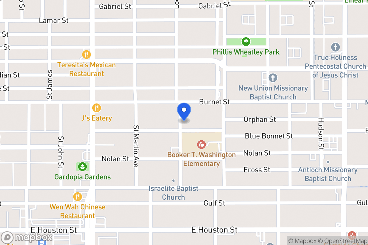 Map of 301  Blue Bonnet St