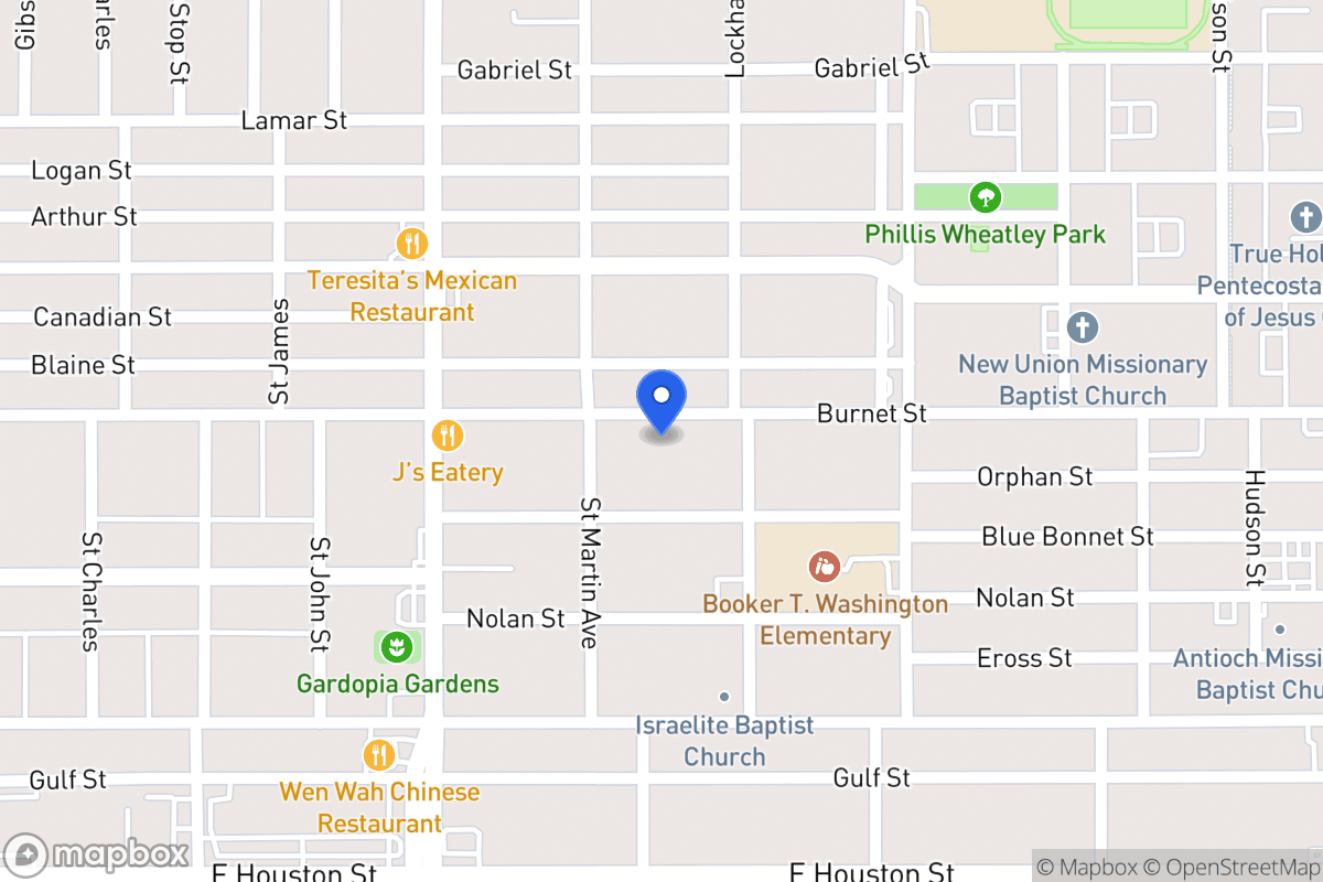 Map of 1620  Burnet St