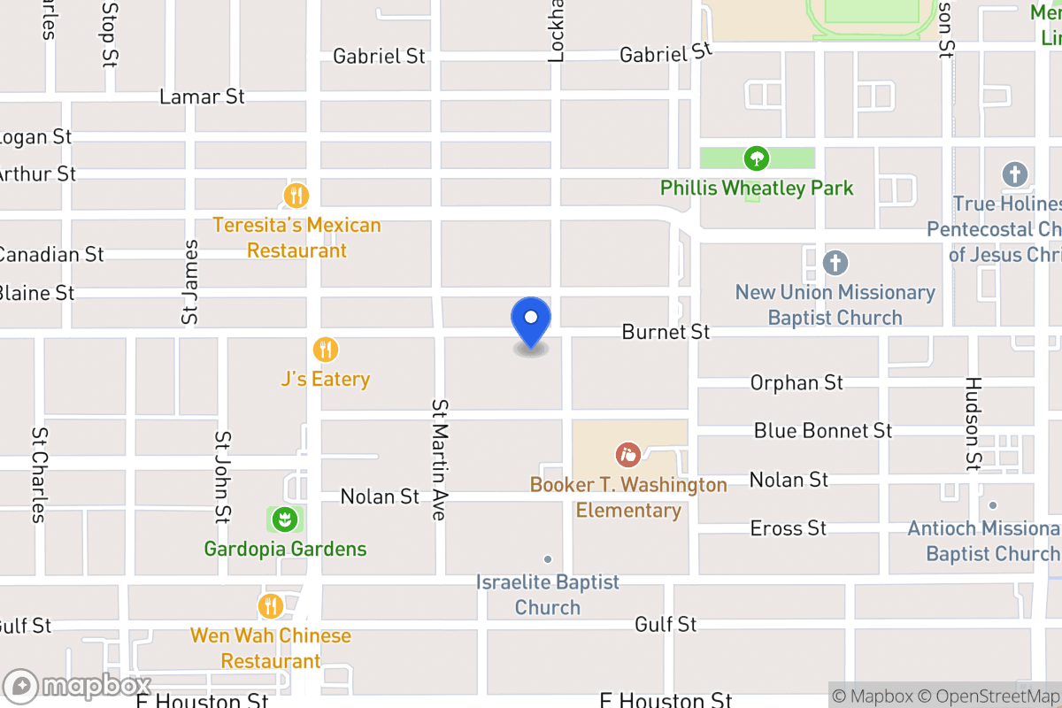 Map of 1630  Burnet St