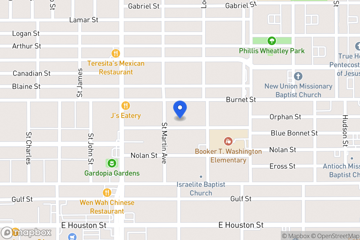 Map of 215  Blue Bonnet St