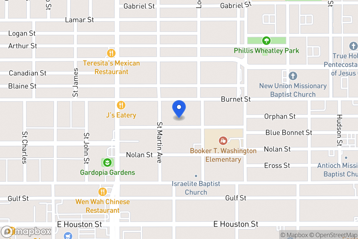 Map of 219  Blue Bonnet St