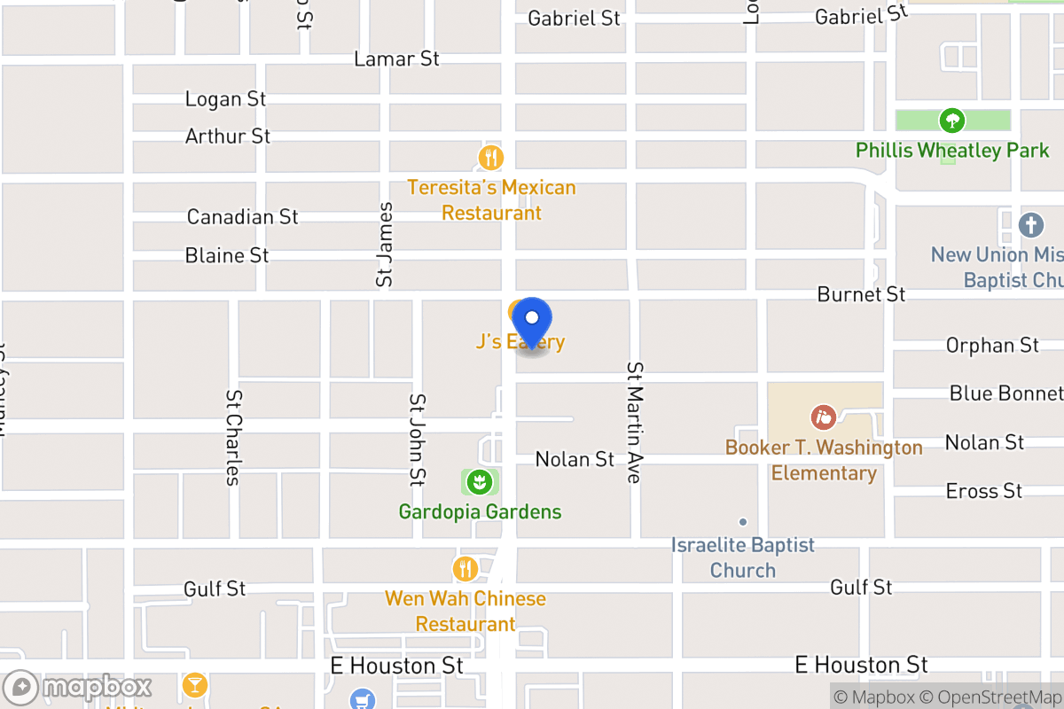 Map of 107  Blue Bonnet St