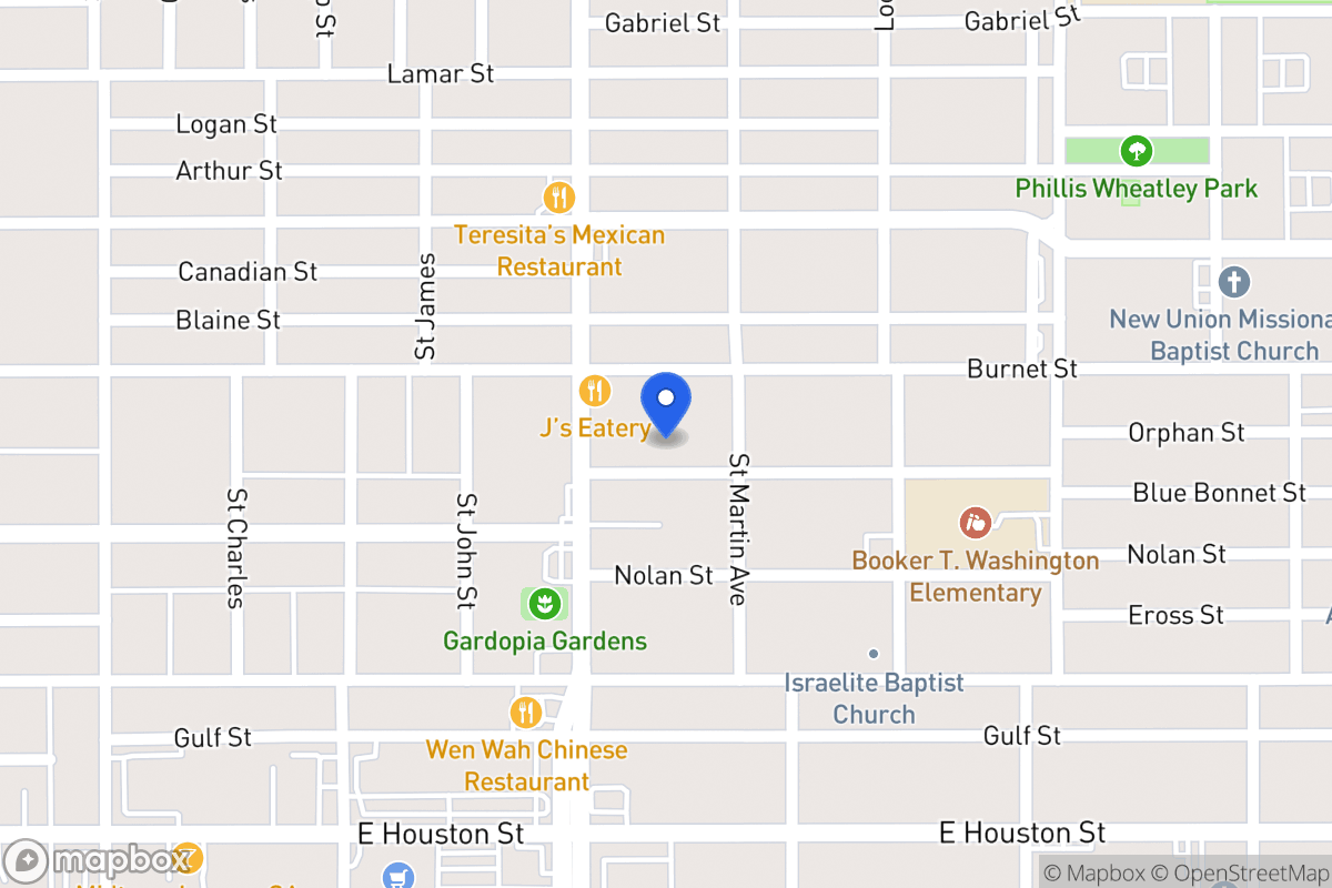 Map of 115  Blue Bonnet St