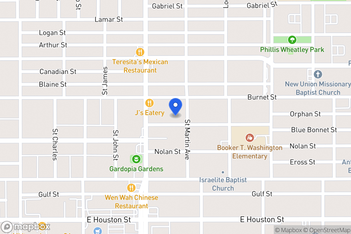Map of 121  Blue Bonnet St