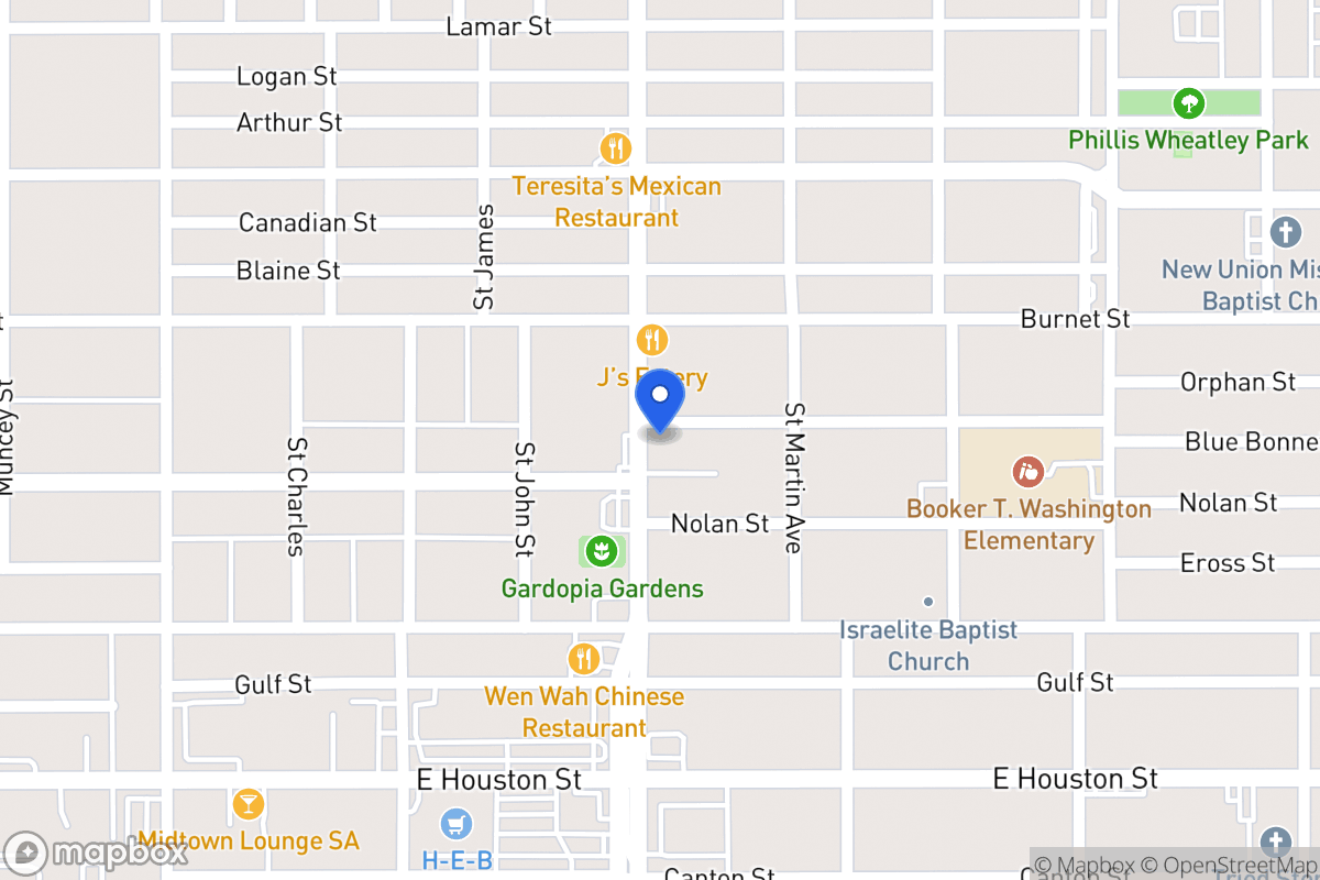 Map of 710 N New Braunfels Ave