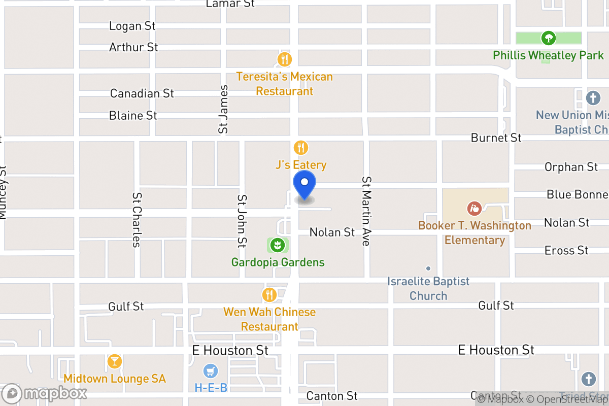 Map of 700 N New Braunfels Ave