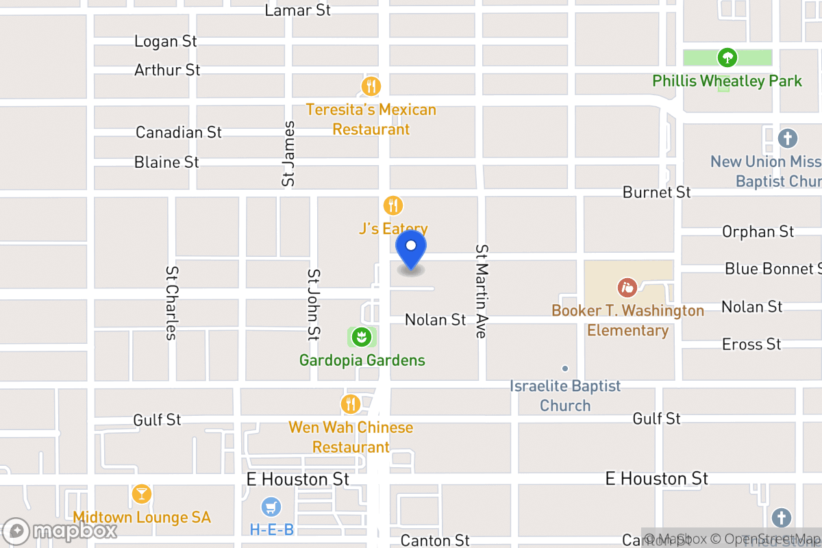 Map of 110  Blue Bonnet St