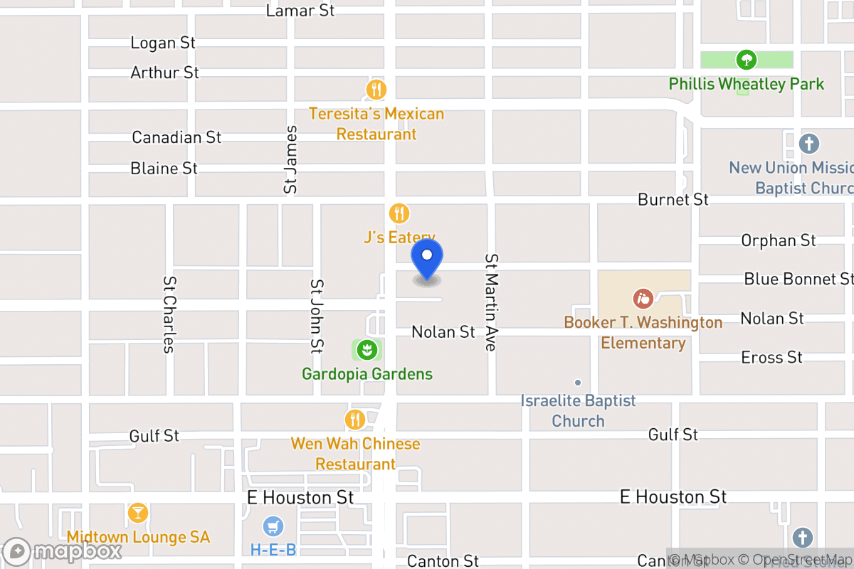 Map of 112  Blue Bonnet St