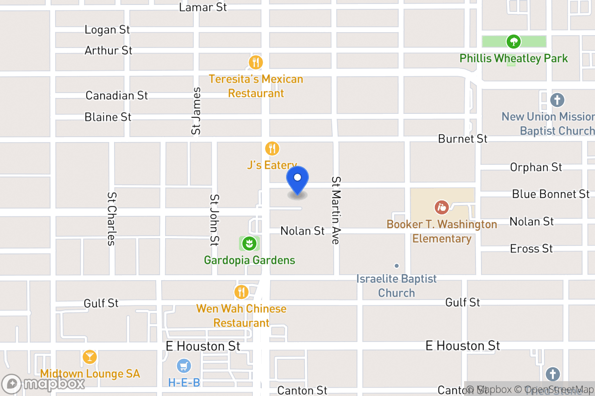 Map of 114  Blue Bonnet St