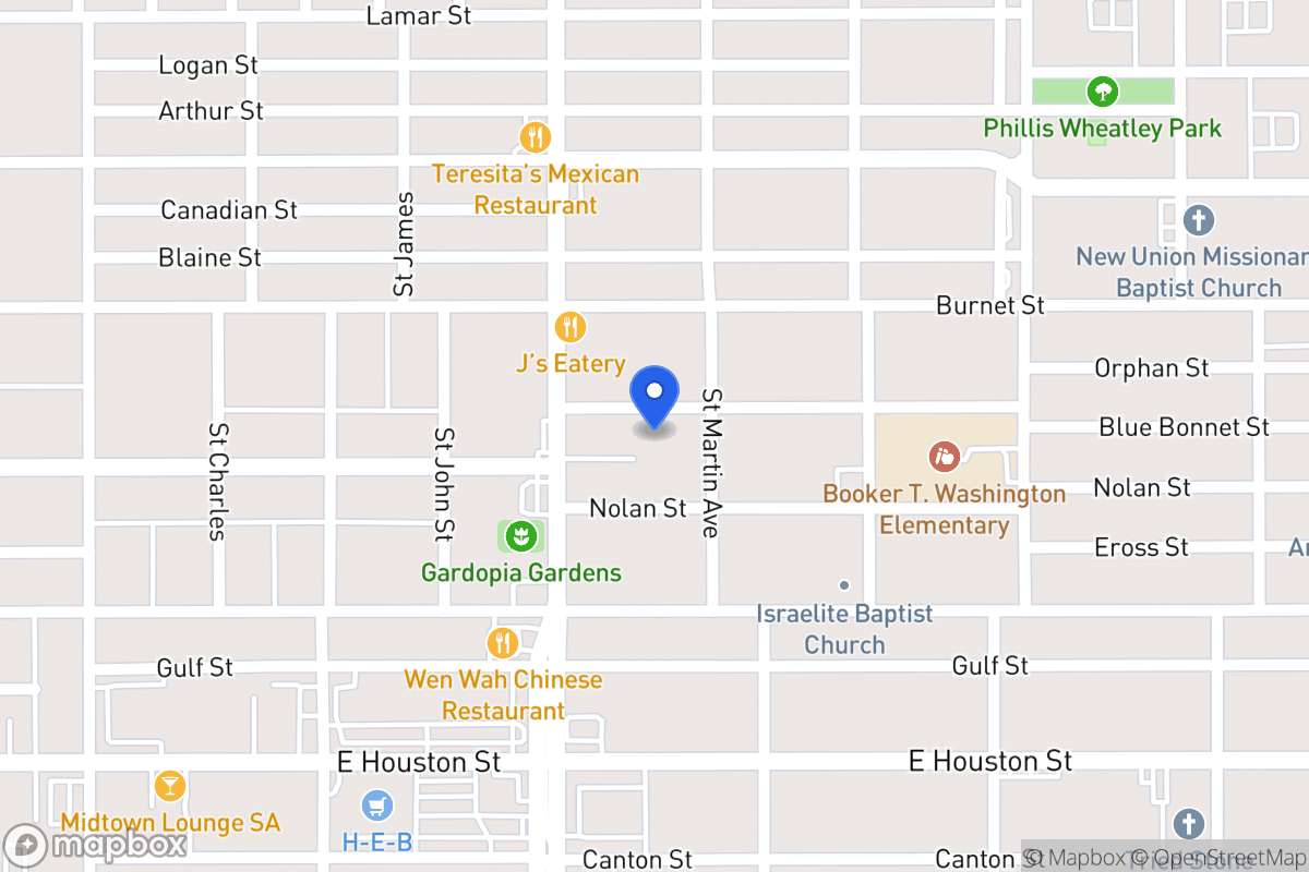 Map of 118  Blue Bonnet St