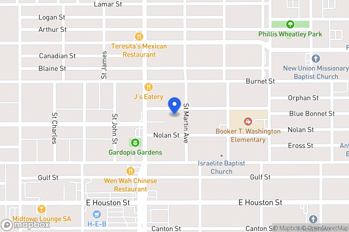 Map of 130  Blue Bonnet St