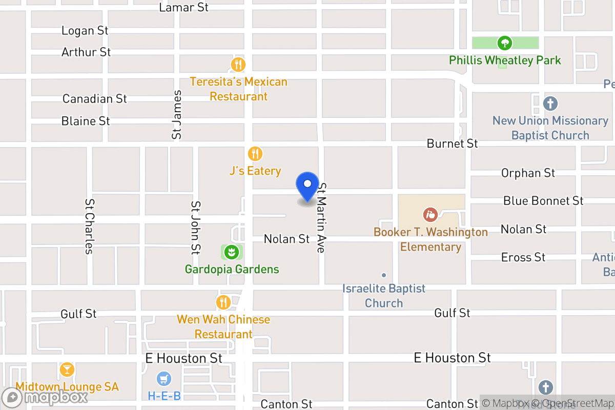 Map of 134  Blue Bonnet St