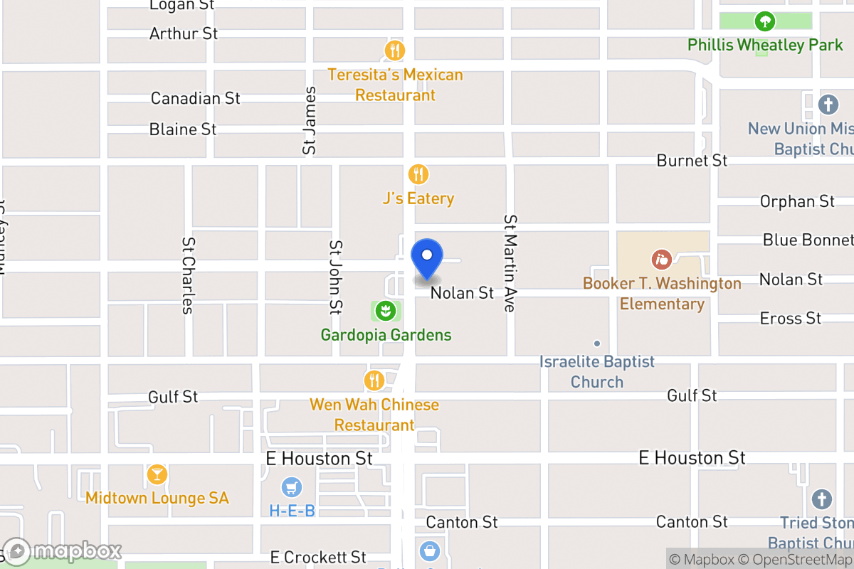 Map of 622 N New Braunfels Ave